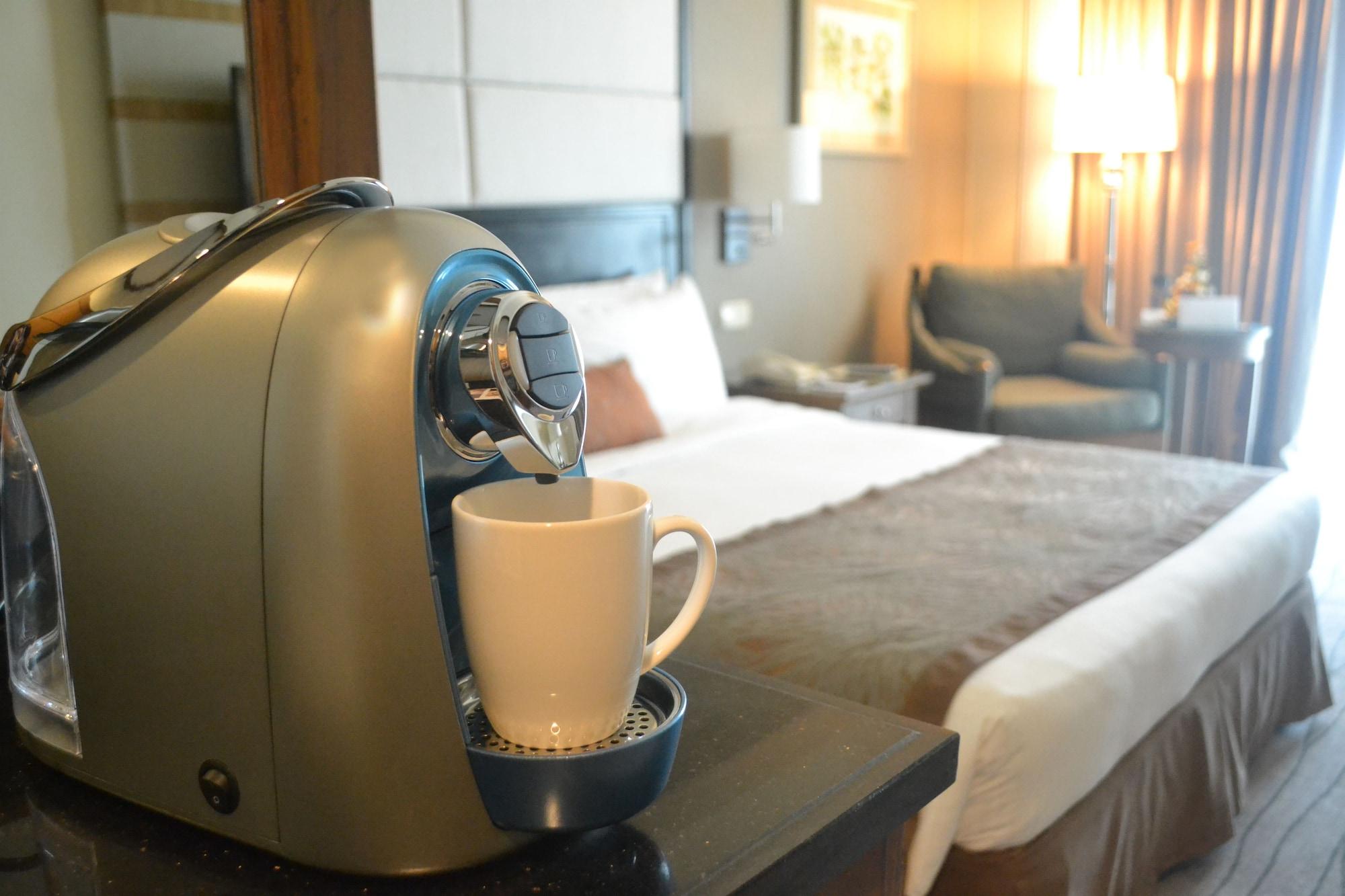 Marco Polo Davao Exterior foto A Nespresso machine in a hotel room